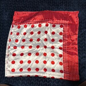 White and Red Scarf for Casual Resort Wear